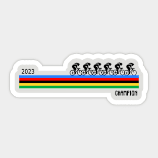 Women's Racing World Champion Bike Stripes Sticker